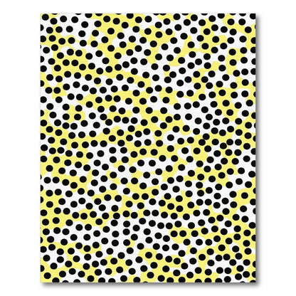 Yellow Black Polka Dot Scatter Rug