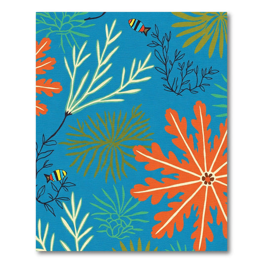 Vibrant Coral Fish Aquatic Medley Rug