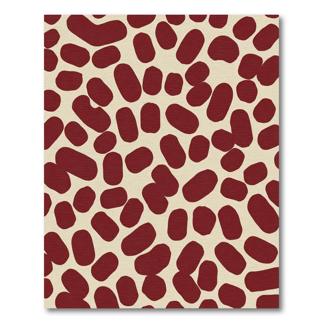Crimson Oval Scatter Rug
