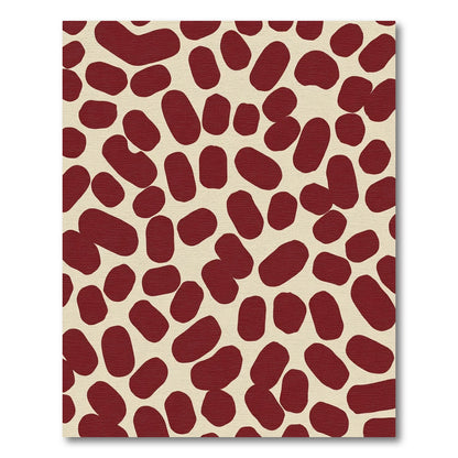 Crimson Oval Scatter Rug
