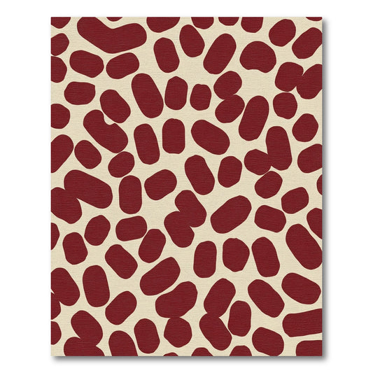 Crimson Oval Scatter Rug
