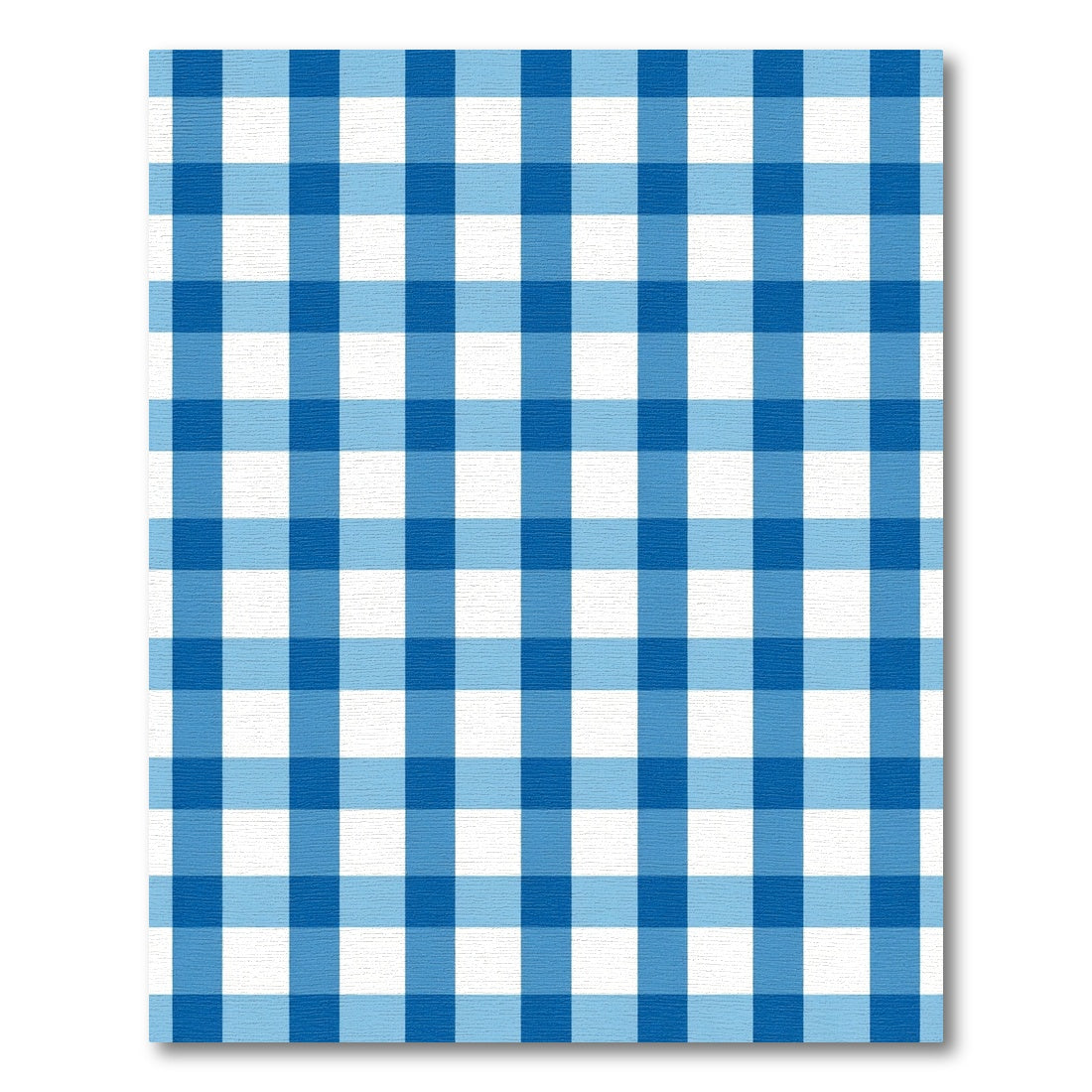 Classic Blue Gingham Check Accent Rug