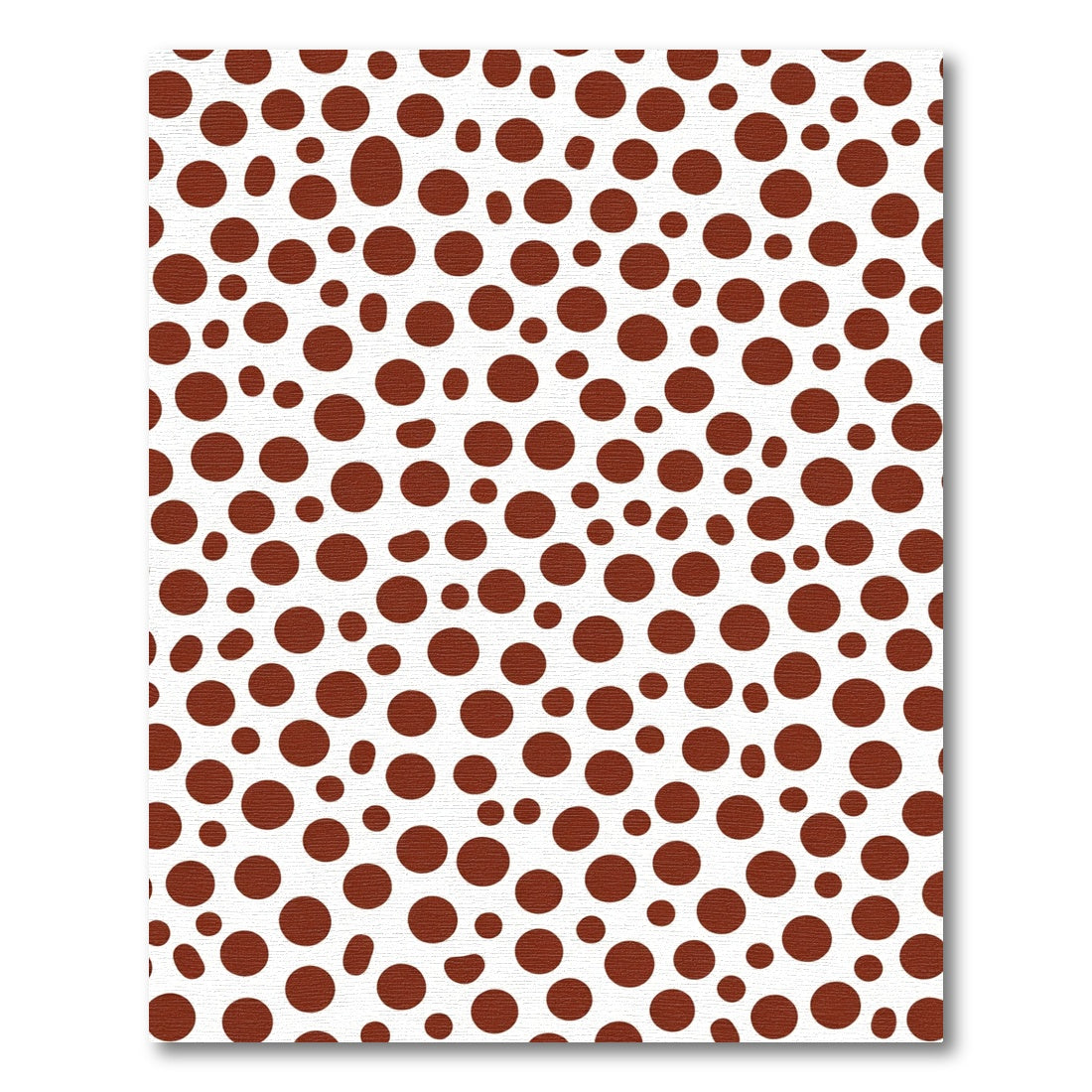 Red Brown Irregular Circles Rug