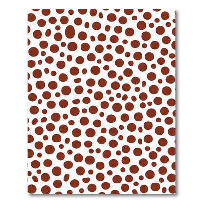 Red Brown Irregular Circles Rug