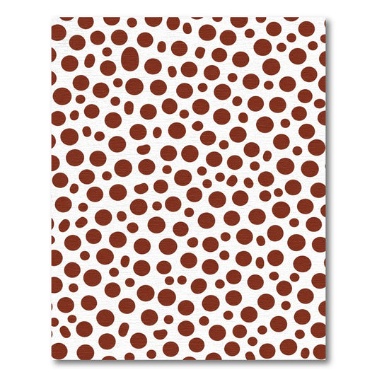 Red Brown Irregular Circles Rug