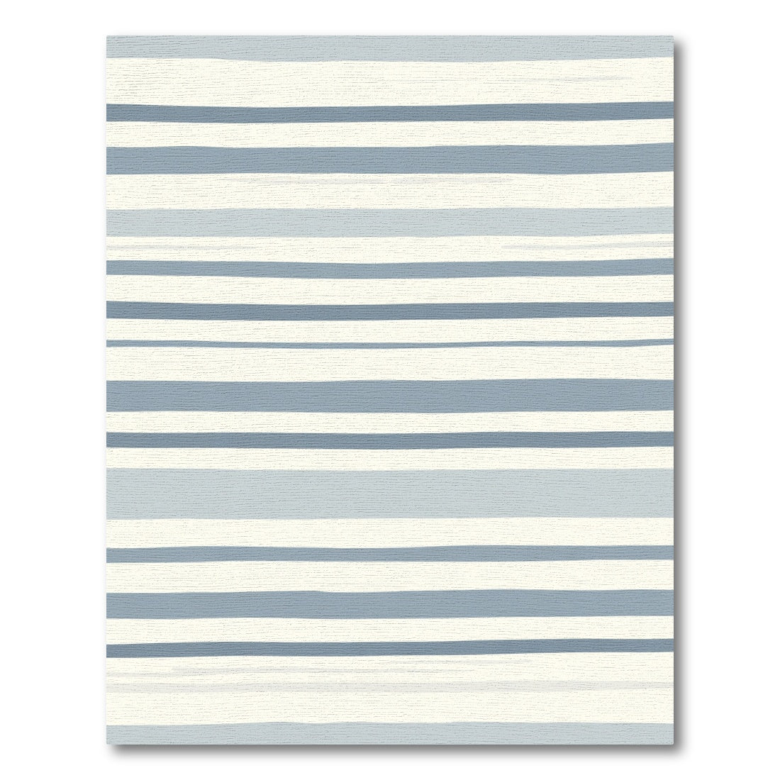 Soft Blue Horizontal Stripe Rug