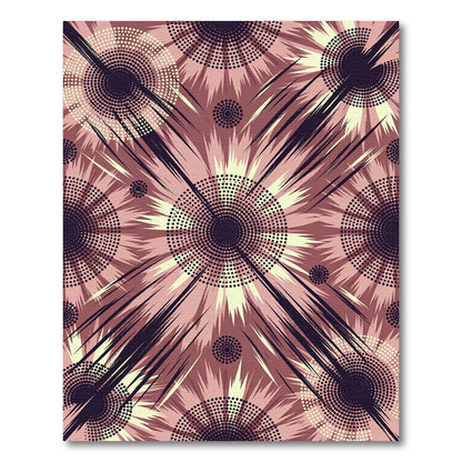 Radial Pink Burst Starburst Rug