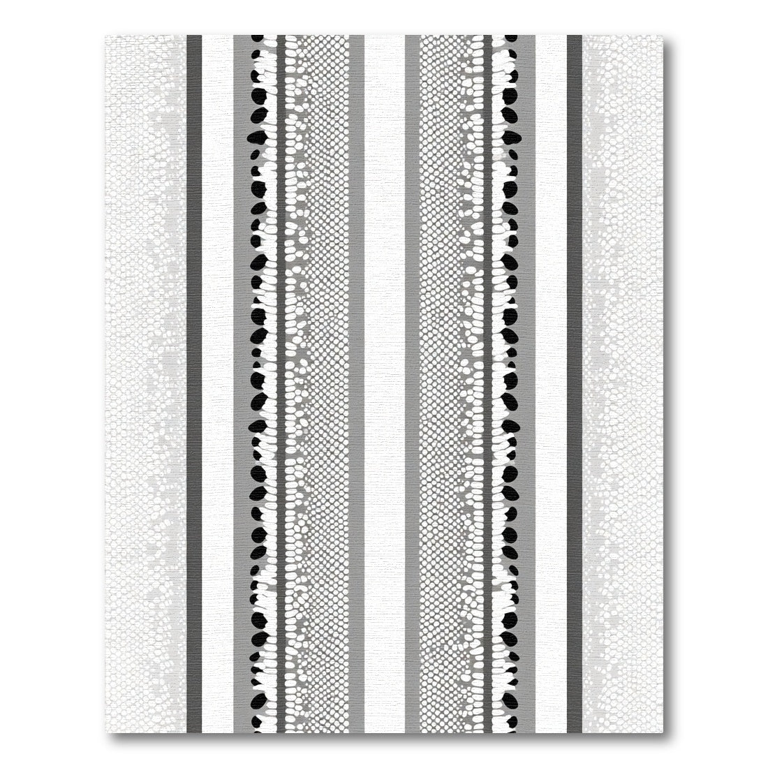 Gray and White Snakeskin Stripe Rug