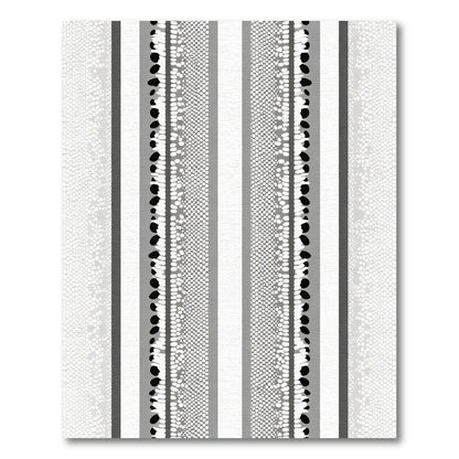 Gray and White Snakeskin Stripe Rug