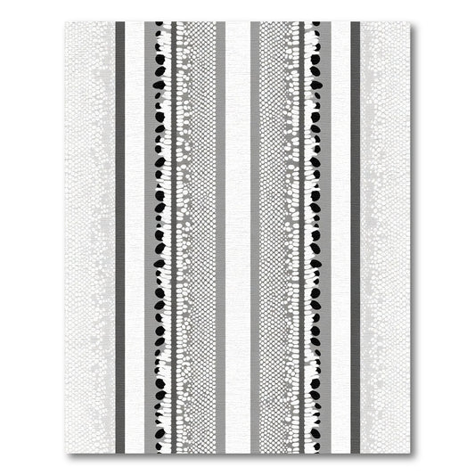 Gray and White Snakeskin Stripe Rug