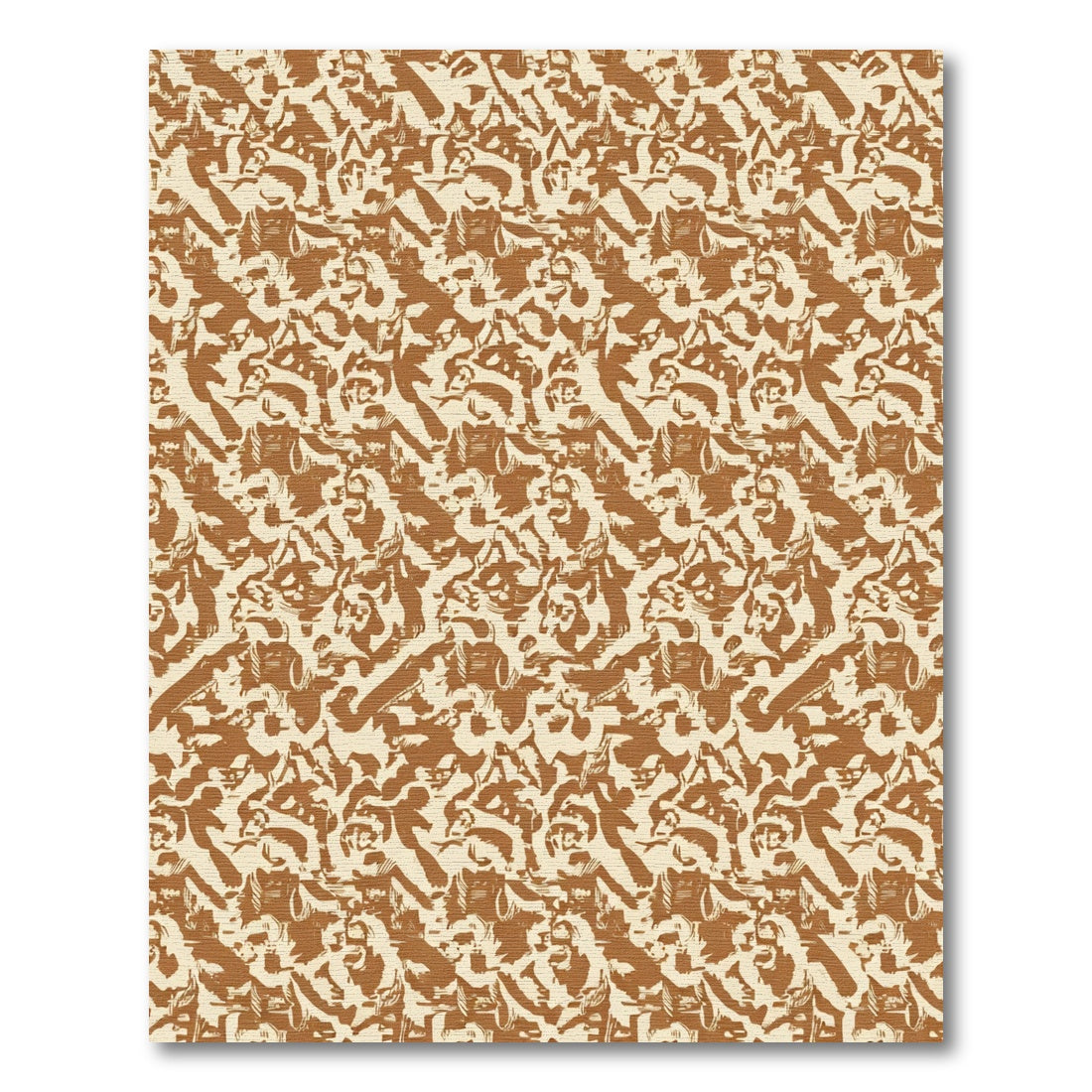 Earthy Tones Textured Organic Collage Rug