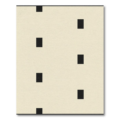 Minimalist Rectangles Cream And Black Rug