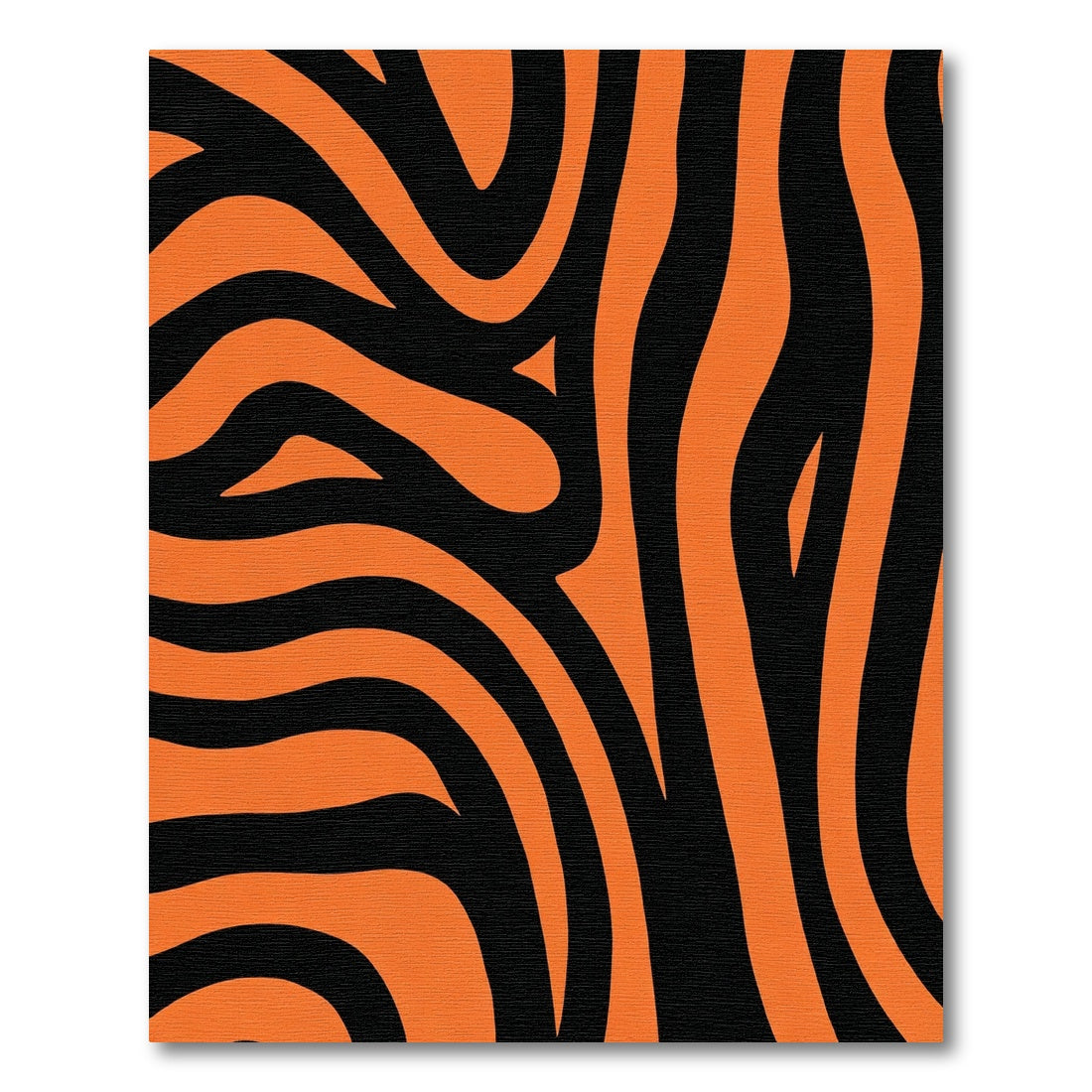Bold Orange Black Stripe Rug