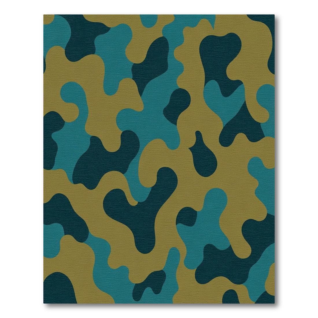 Earthy Camouflage Abstract Shapes Rug
