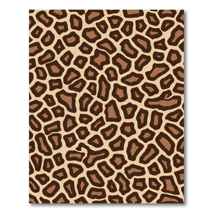 Brown Beige Animal Print Patches Rug