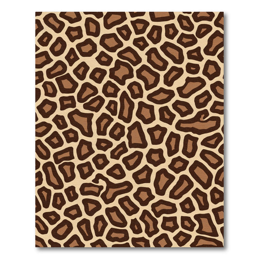 Brown Beige Animal Print Patches Rug