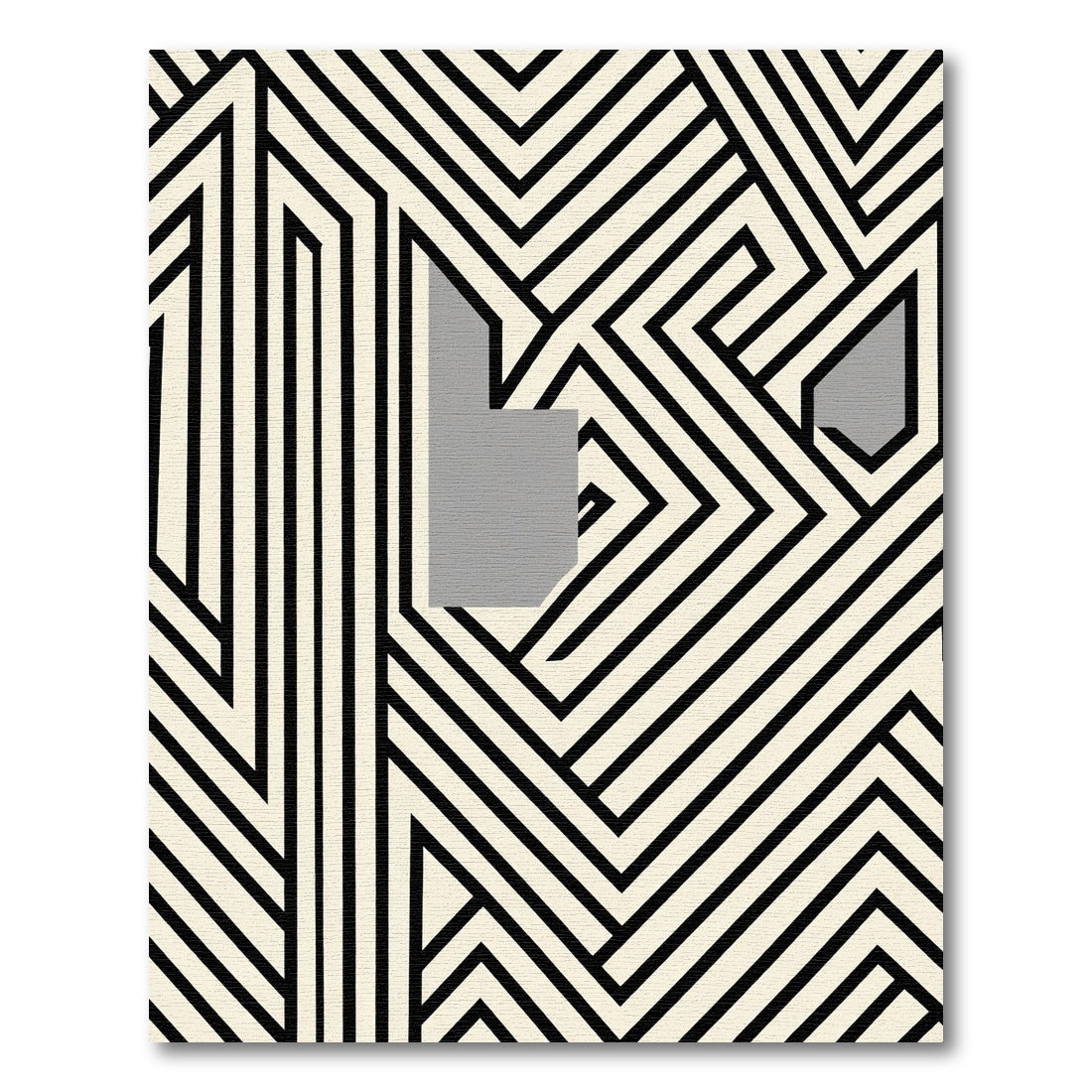 Modern Linear Optical Illusion Rug