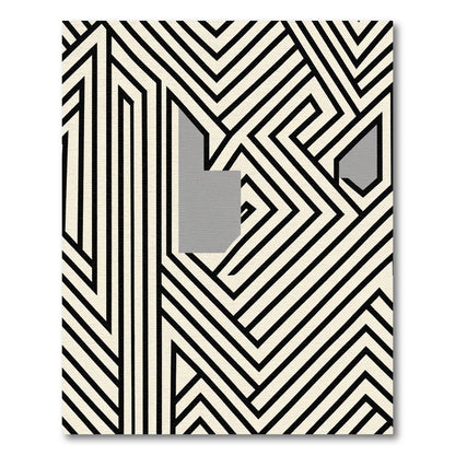 Modern Linear Optical Illusion Rug