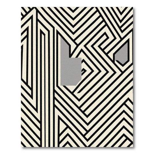 Modern Linear Optical Illusion Rug
