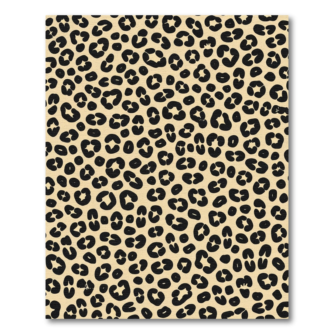 Bold Black Leopard Spots on Cream Rug