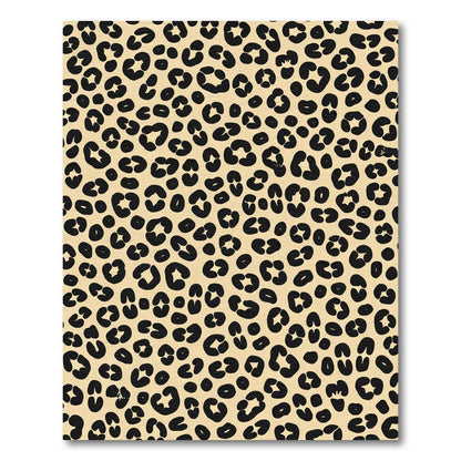 Bold Black Leopard Spots on Cream Rug