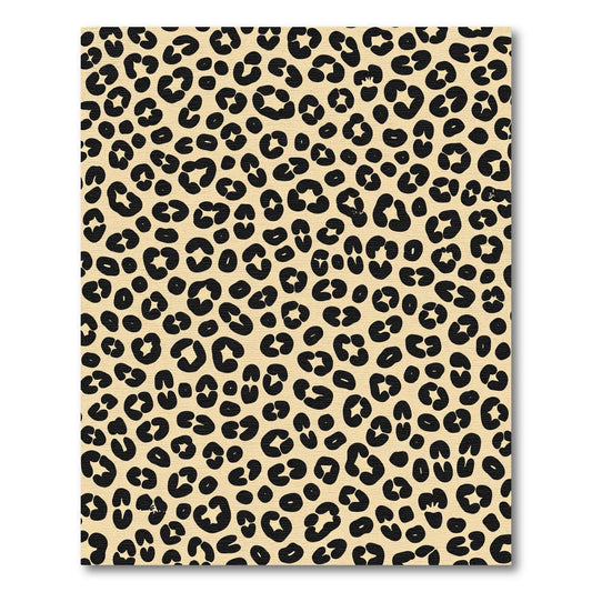 Bold Black Leopard Spots on Cream Rug