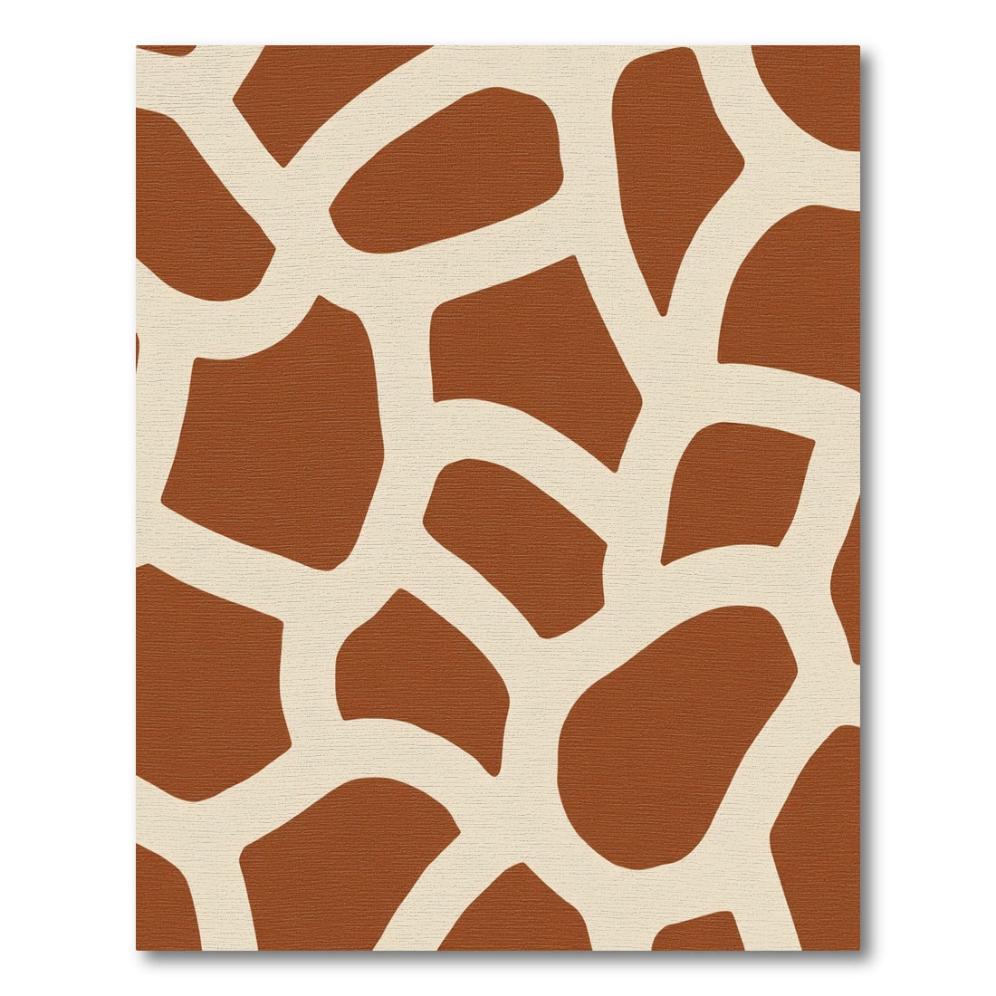 Brown Cream Giraffe Spotted Texture Rug