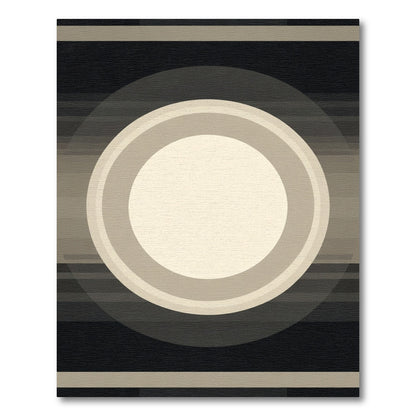 Subtle Cream Sun Abstract Circles Rug