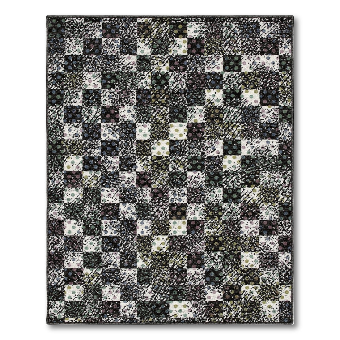 Multi-Color Checkered Geometric Area Rug