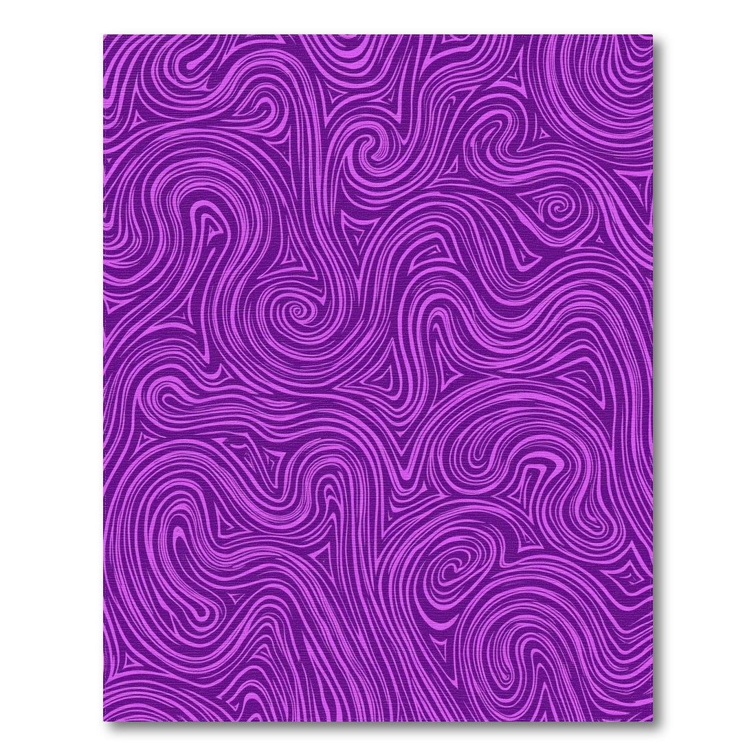 Purple Swirling Wave Abstract Rug