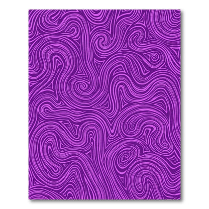 Purple Swirling Wave Abstract Rug