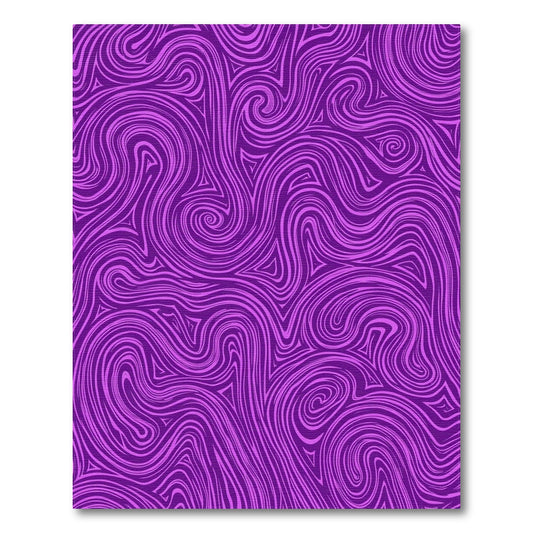 Purple Swirling Wave Abstract Rug