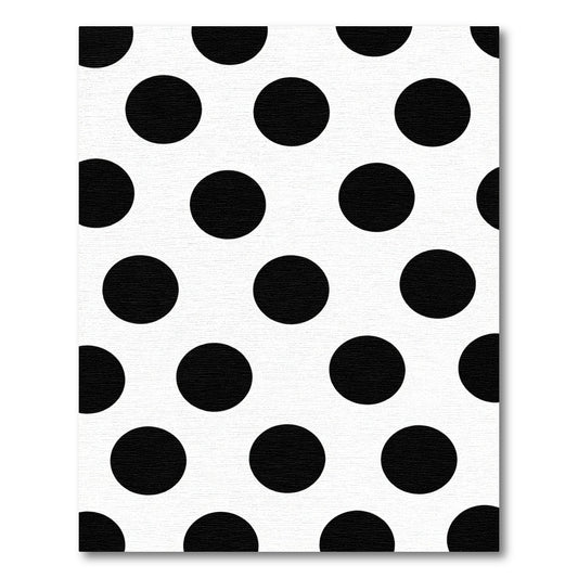 Classic Black White Polka Dot Collection Rug
