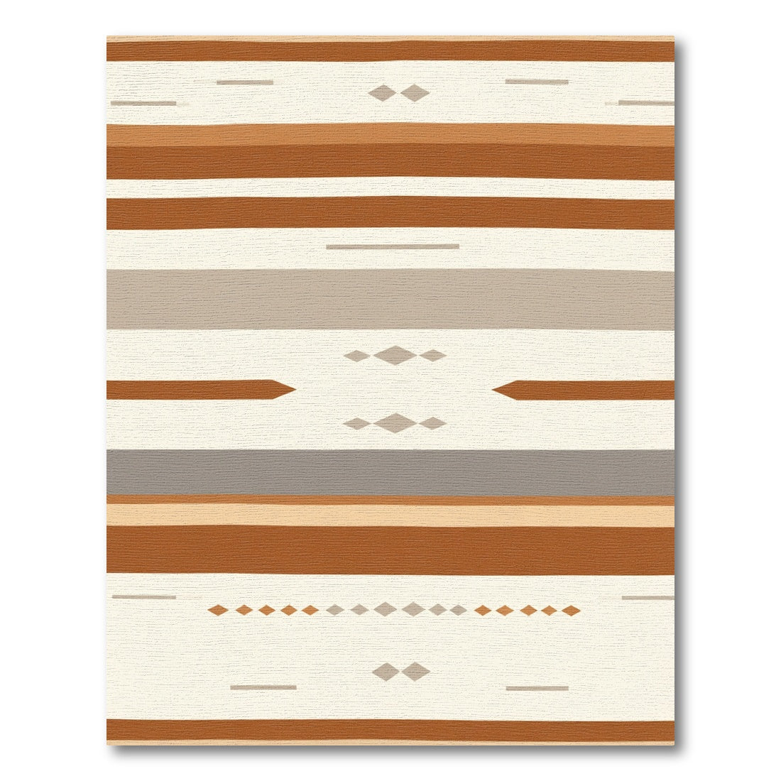 Earthy Stripe Diamond Weave Rug