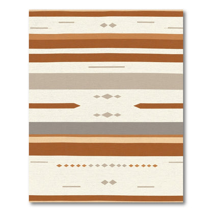 Earthy Stripe Diamond Weave Rug
