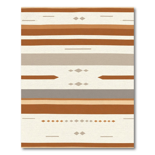 Earthy Stripe Diamond Weave Rug