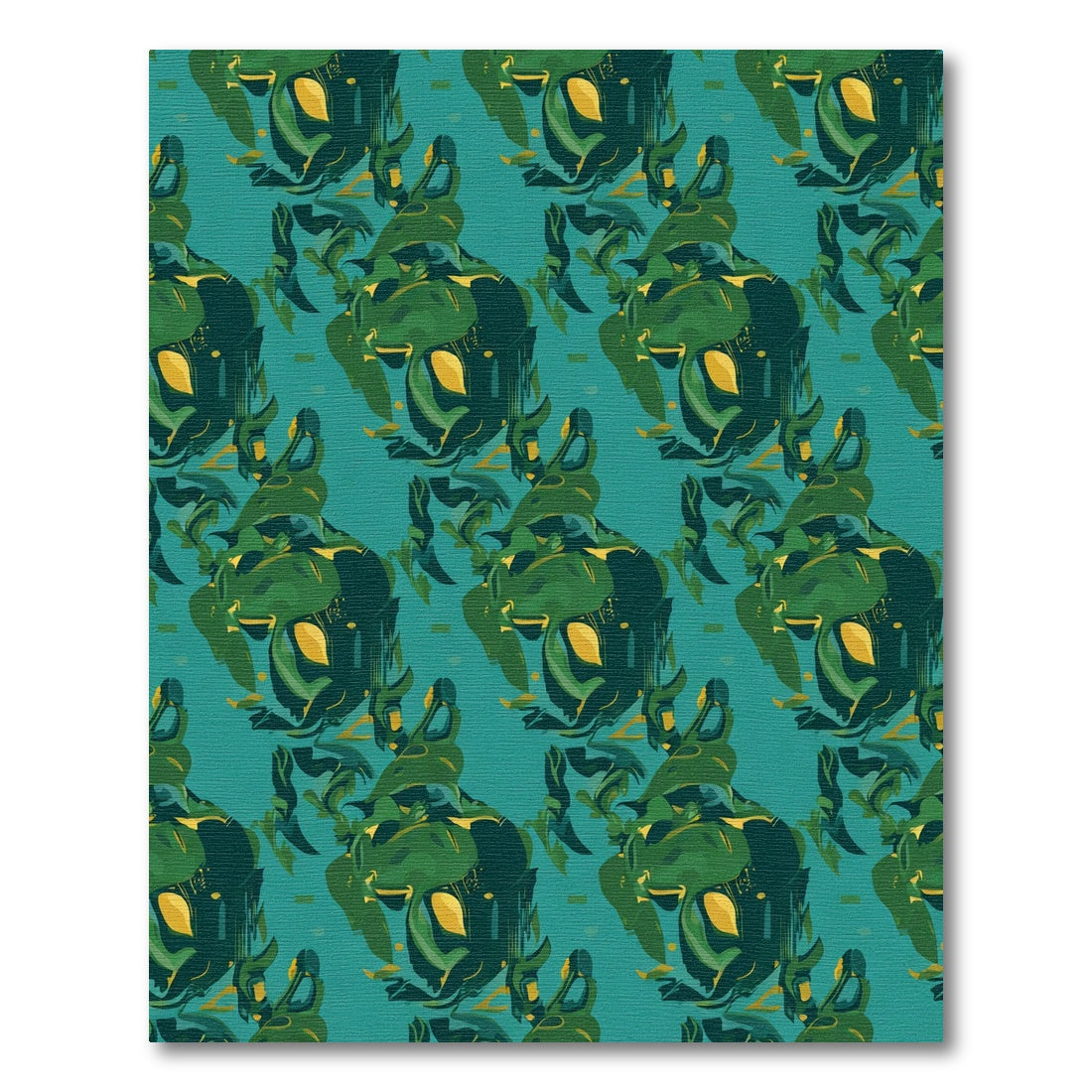 Abstract Emerald And Teal Fusion Rug