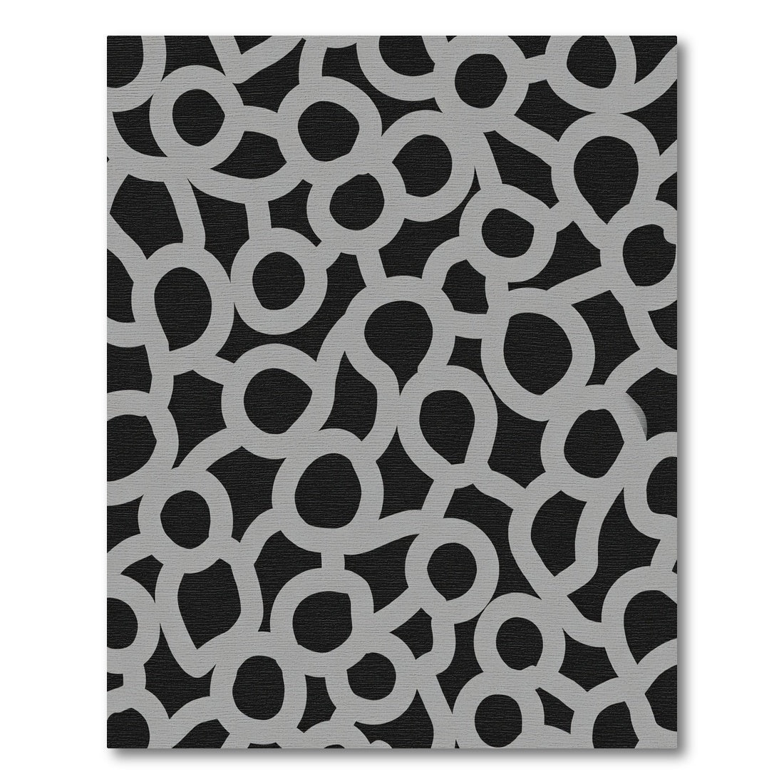 Light Gray Abstract Circles Organic Texture Rug