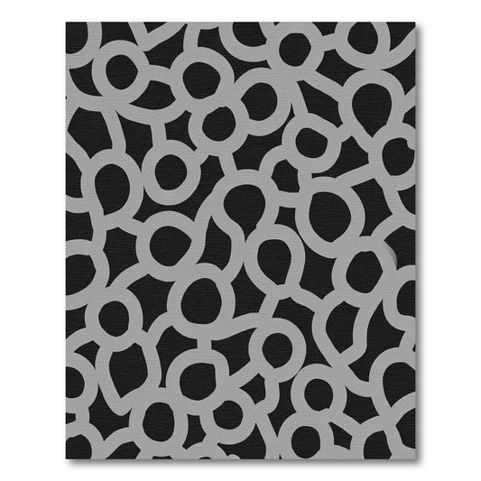 Light Gray Abstract Circles Organic Texture Rug