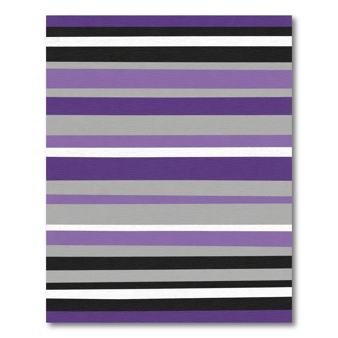 Purple Lavender Gray Black Stripe Rug