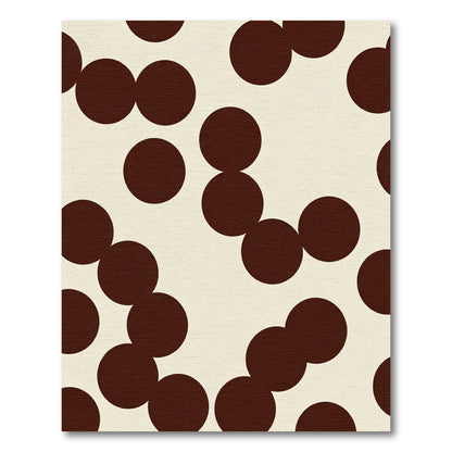 Deep Brown Circles Scatter Rug