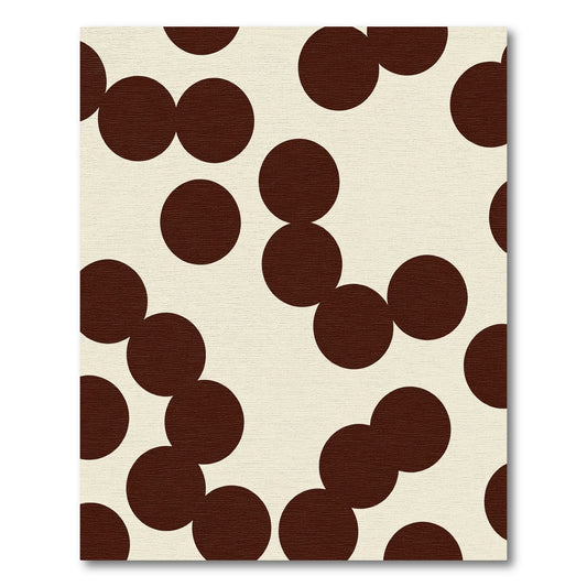 Deep Brown Circles Scatter Rug