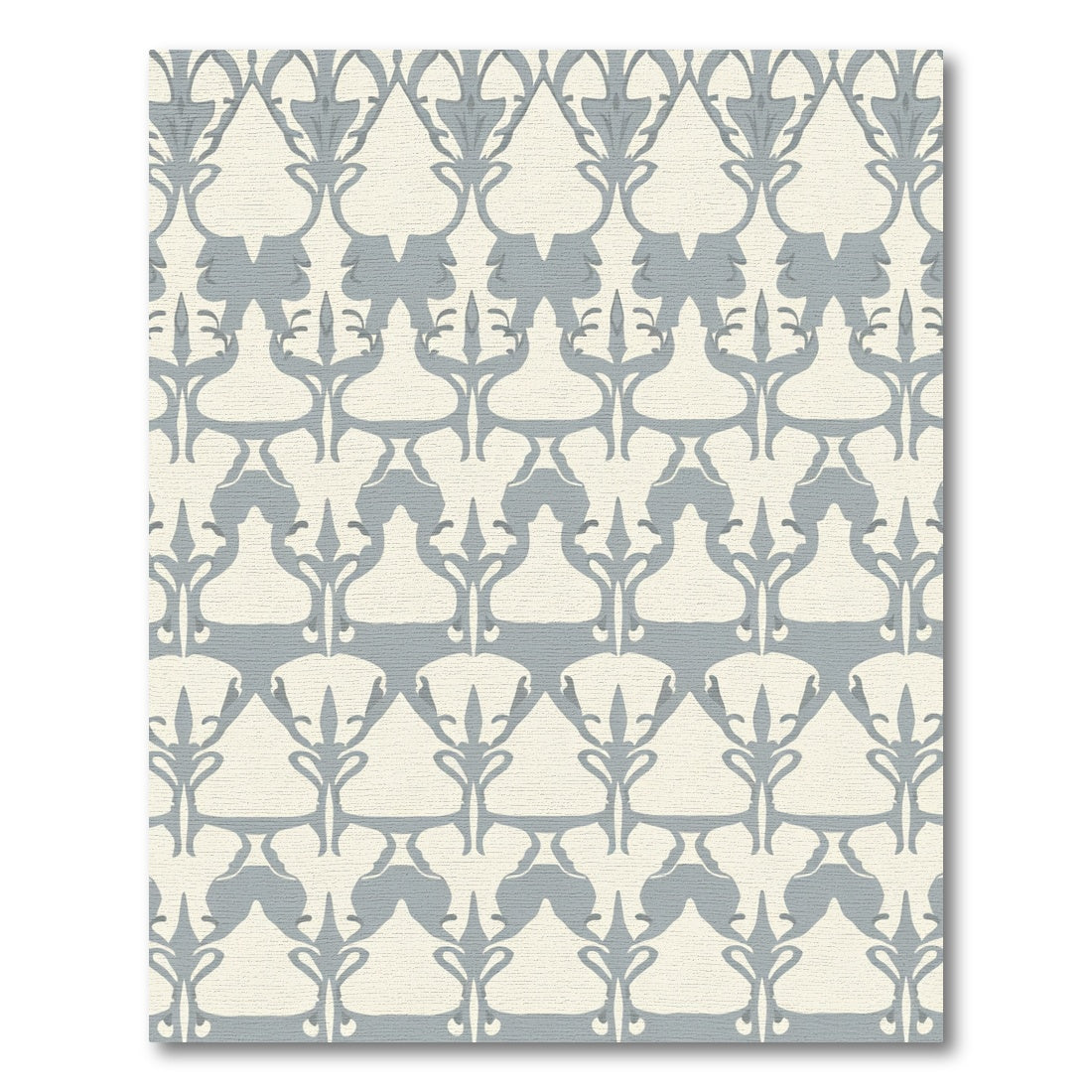 Cream Gray Tapered Arch Lattice Rug