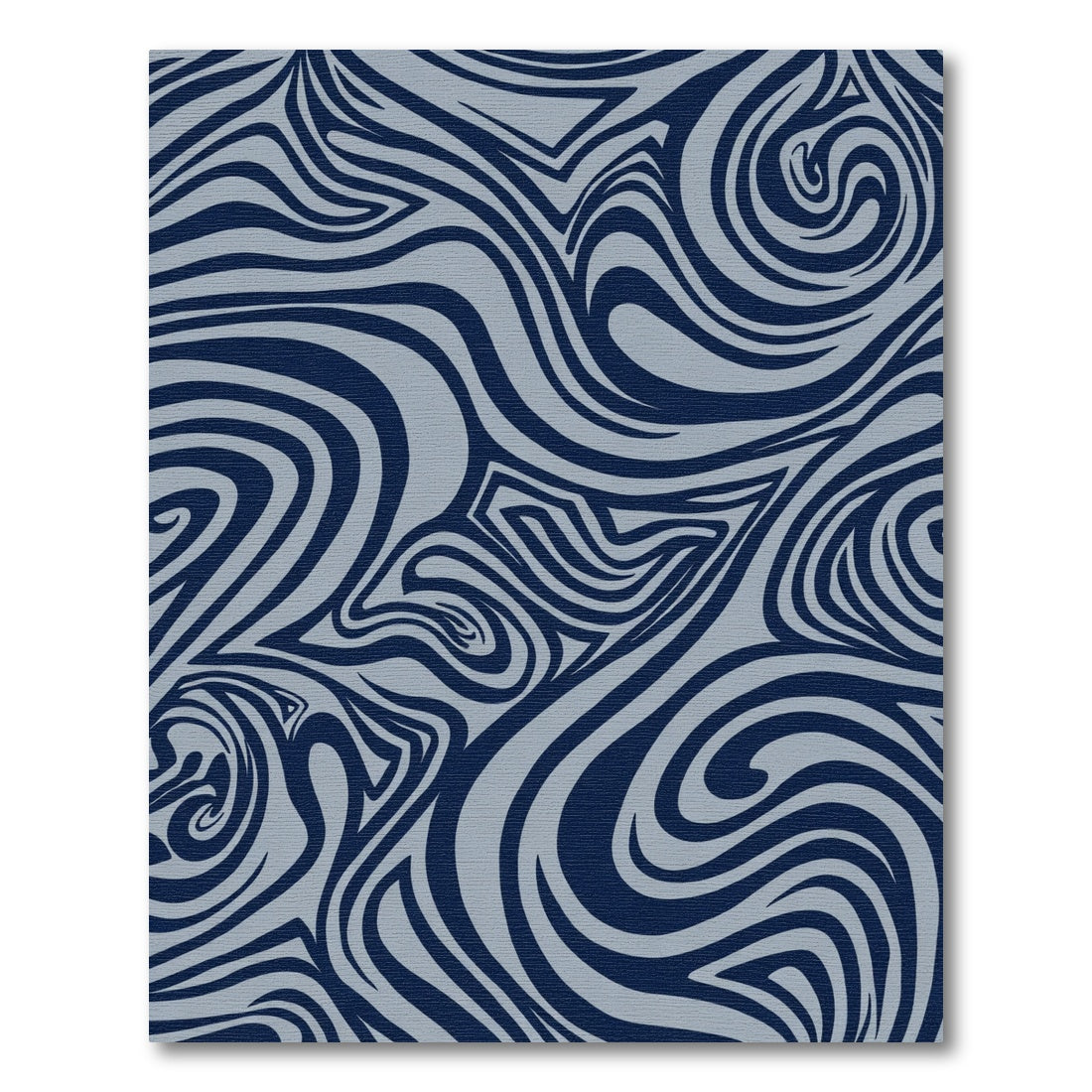 Navy Blue Swirling Abstract Rug