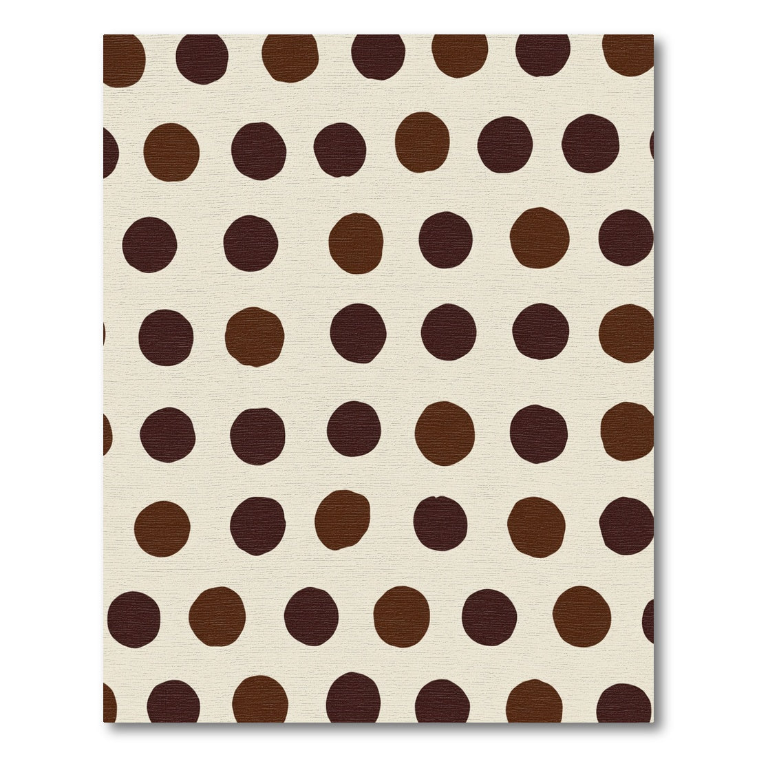 Brown Circles on Cream Background Rug