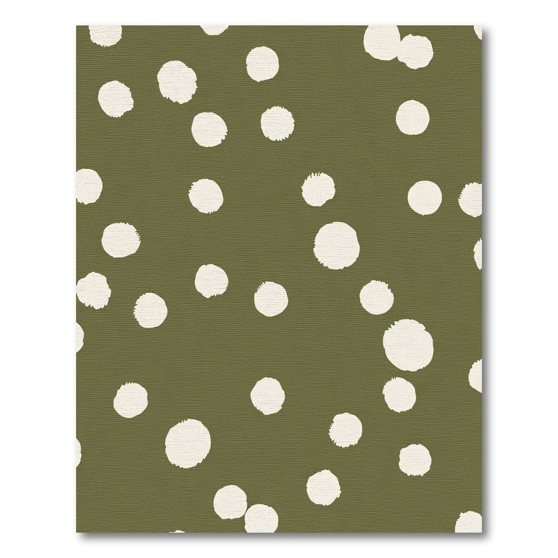 Olive Cream Polka Dot Scatter Rug