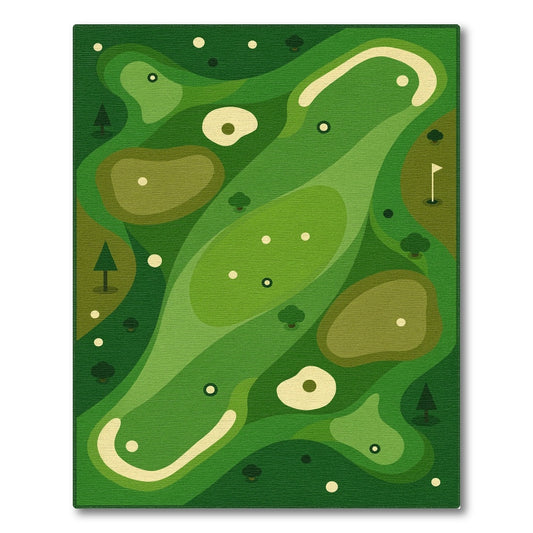 Abstract Area Green Abstract Golf Course Area Rug