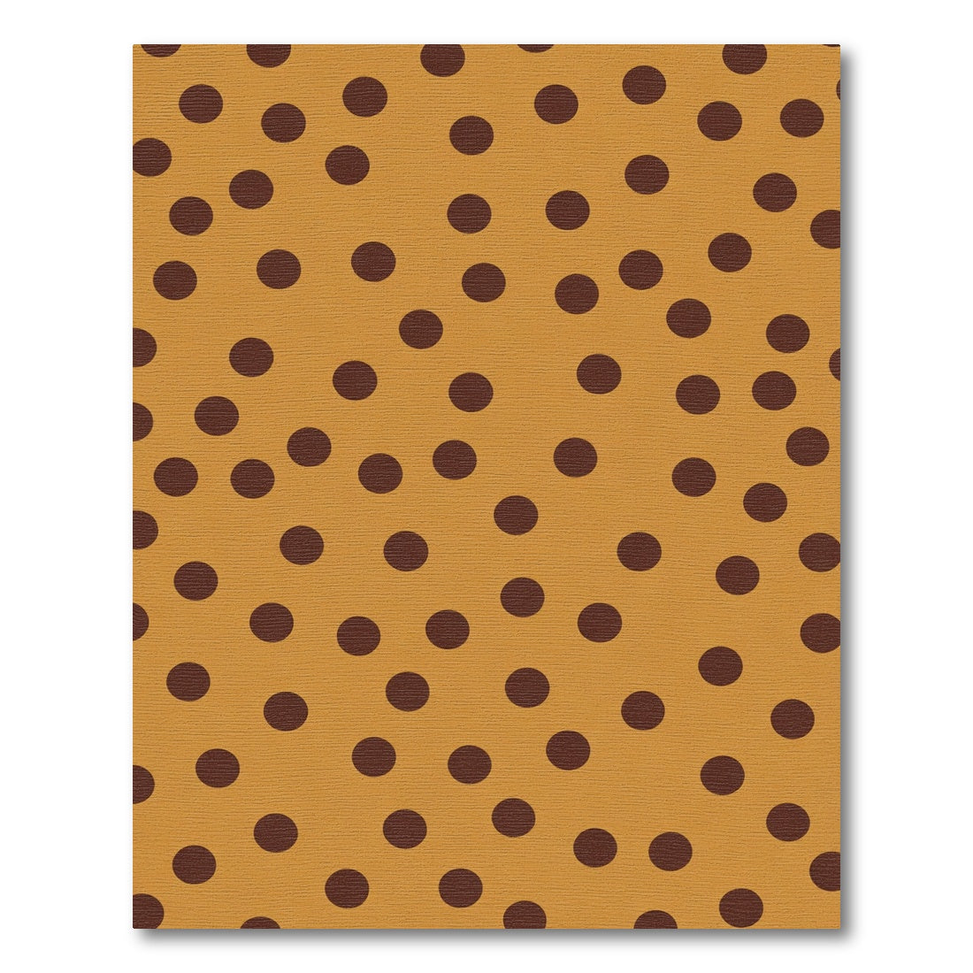 Brown Polka Dots On Amber Background Rug