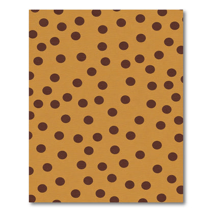 Brown Polka Dots On Amber Background Rug