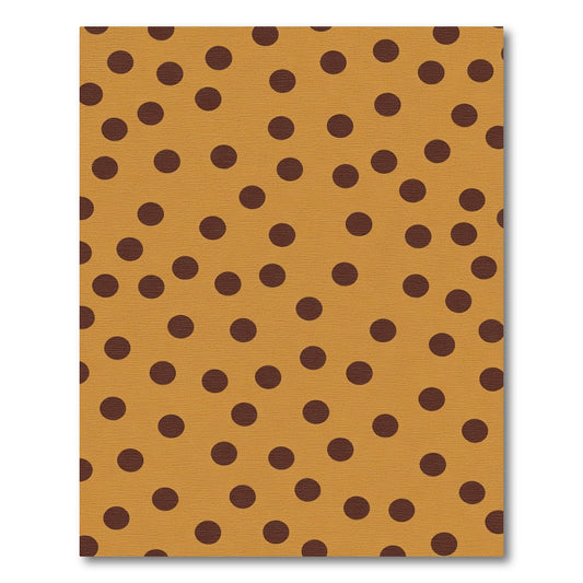 Brown Polka Dots On Amber Background Rug